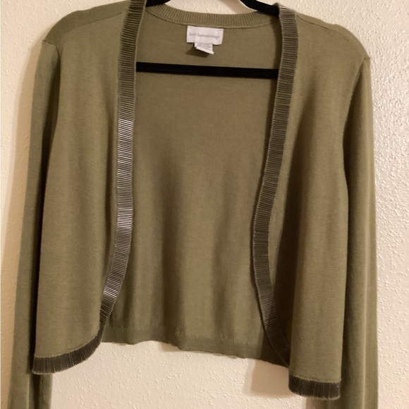 Soft Surroundings Olive Green Knit Cropped Size Small - Picture 2 of 6